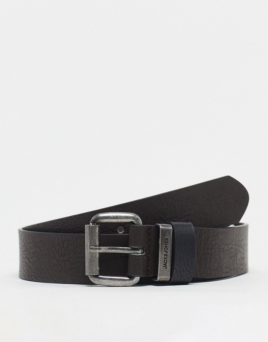 faux leather belt in brown