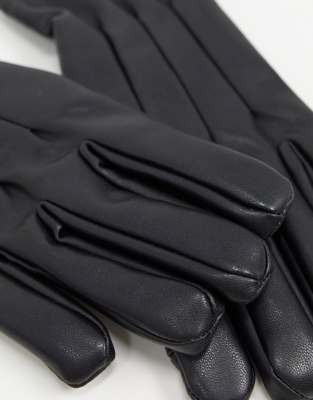 faux leather gloves