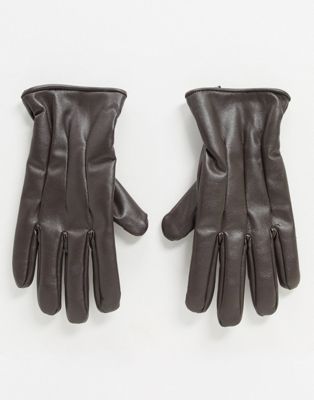 fake leather gloves