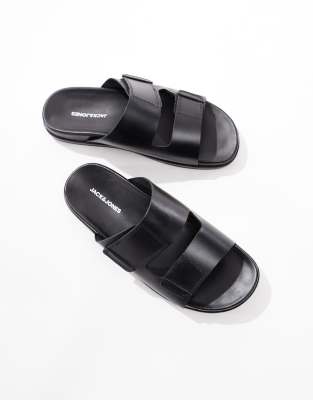 Jack & Jones Faux Leather Strap Sandals