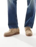 [Jack & Jones] Jack & Jones faux suede boat shoes in beige-Neutral 41 Plaza taupe