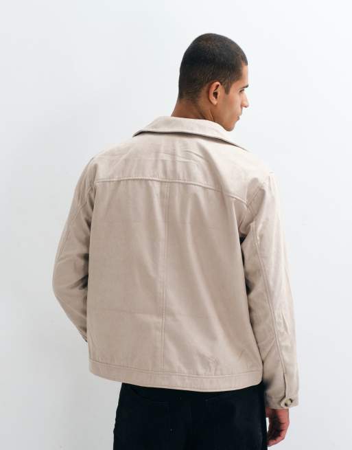 Jack & Jones faux suede jacket in beige, 3 of 5