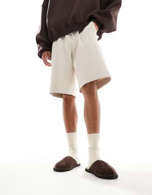 Jack & Jones Faux Suede Slip On Slipper In Brown