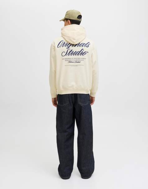 Jack & Jones - Felpa con cappuccio bianco antico - view 1