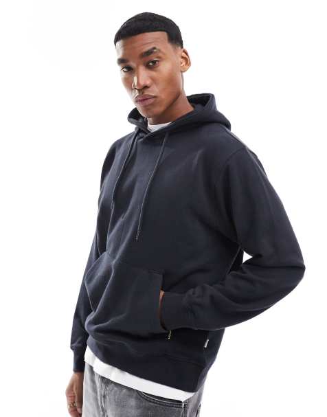 Jack & Jones - Felpa con cappuccio blu navy super oversize - view 1