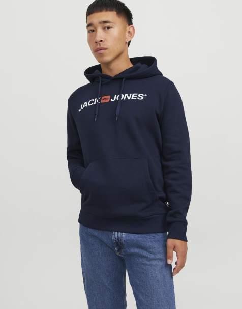 Jack & Jones - Felpa con cappuccio blu navy - view 1