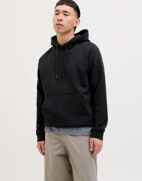 Jack & Jones - Felpa con cappuccio nera - view 1
