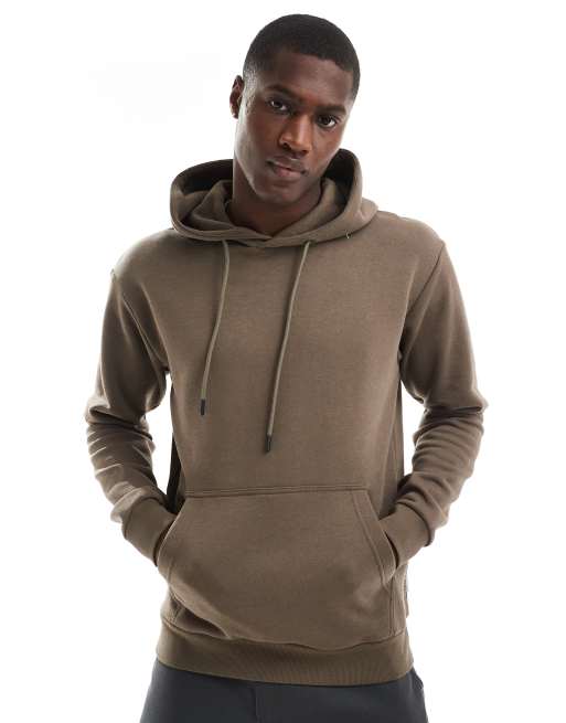 Jack & Jones - Felpa con cappuccio oversize color moka