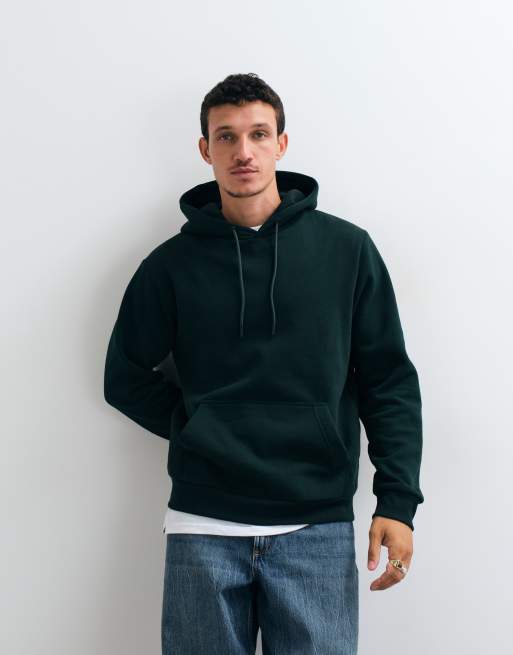 Jack & Jones felpa con cappuccio oversize verde bosco, 5 di 5