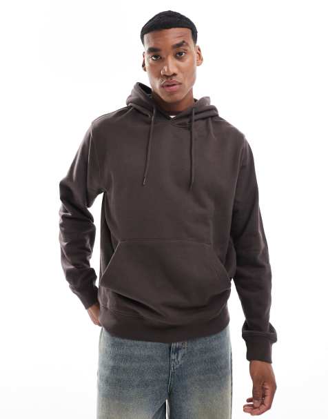Jack & Jones - Felpa con cappuccio super oversize marrone cioccolato - view 1