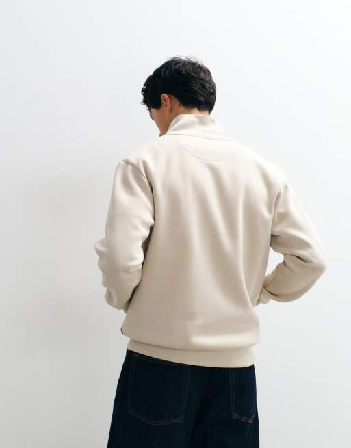 Jack & Jones felpa con zip e collo alto beige, 5 di 5