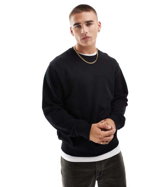 Jack & Jones - Felpa girocollo oversize nera - view 1
