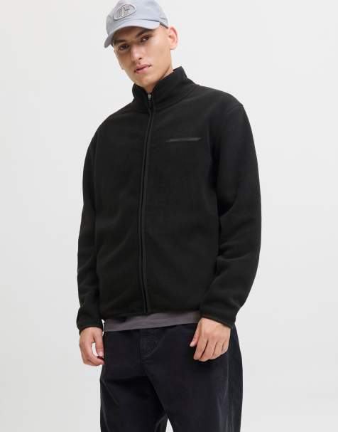 Jack & Jones - Felpa nera in pile - view 1
