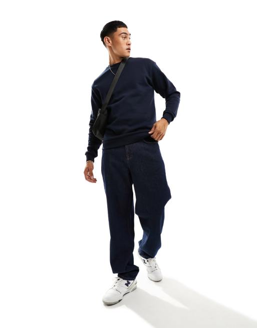 Jack Jones Felpa oversize blu navy ASOS