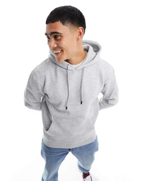Jack & Jones - Felpa oversize con cappuccio grigio chiaro - view 1