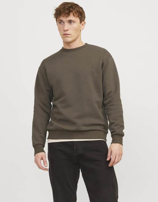 Jack & Jones - Felpa oversize girocollo color moka