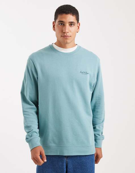 Jack & Jones - Felpa verde acqua con logo scritto - view 1