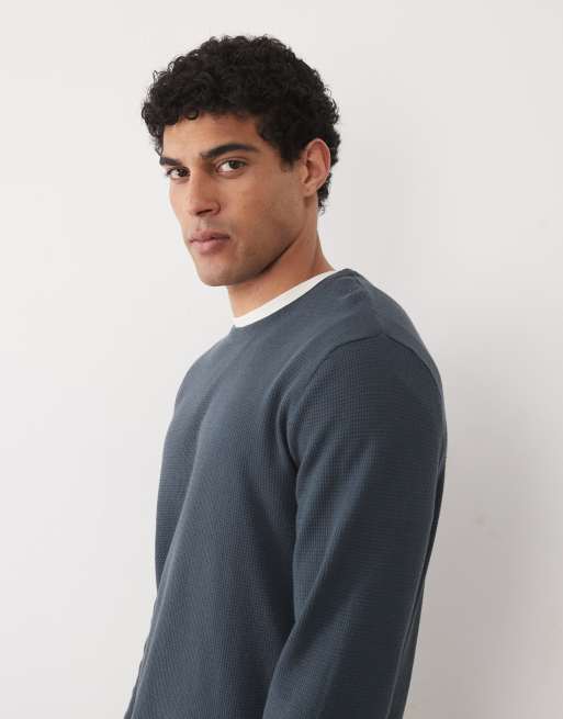 Jack & Jones fijngebreide trui in leigrijs, 4 van 5