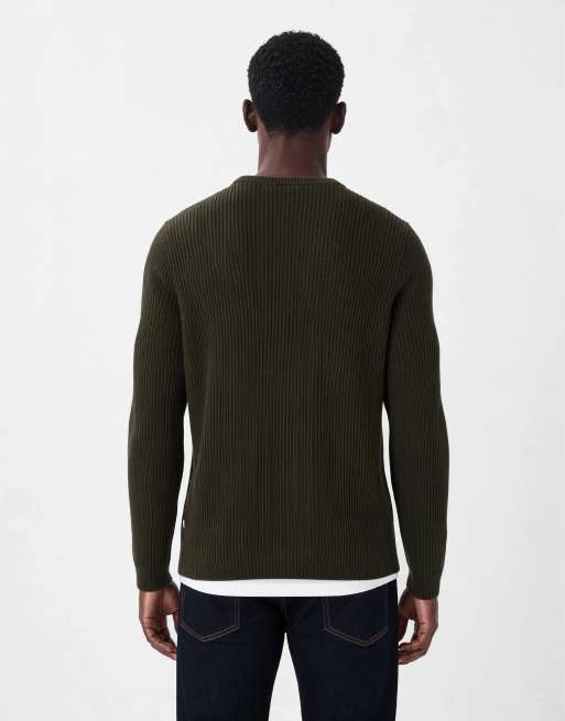 Jack & Jones finribbad tröja i olivgrön, 9 av 10