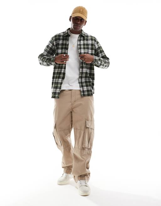 Jack & Jones – Flanelowa koszula w kratkę w kolorze khaki , 3 z 4