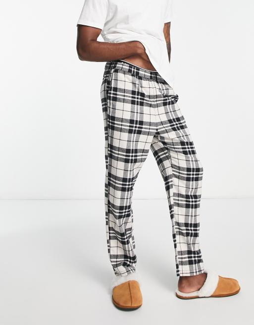 ASOS DESIGN lounge pajama bottoms in blue check