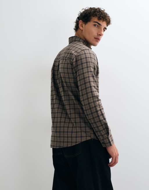 Jack & Jones flannelskjorte med tern i brun, 3 af 5