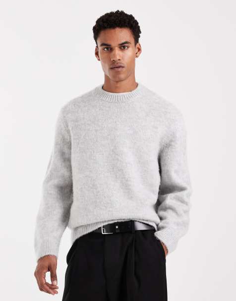 Jack & Jones – Flauschiger Oversize-Pullover in Hellgrau - view 1