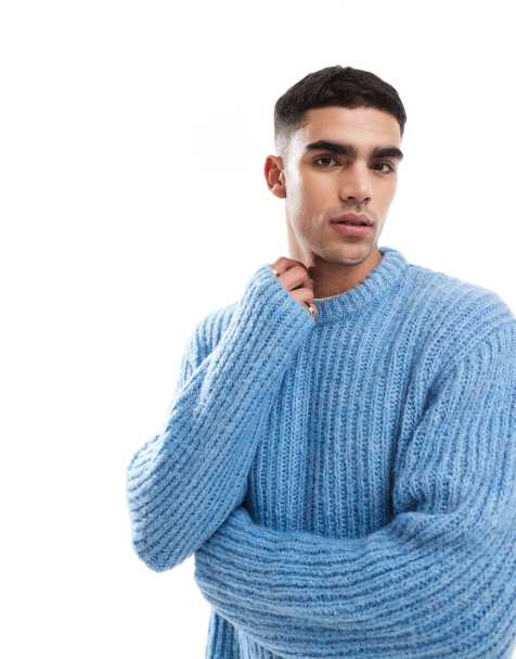 Jack & Jones – Flauschiger Pullover in Blau - view 1