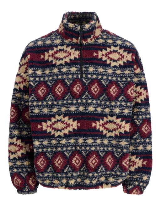 Jack & Jones Fleece half-zip sweatshirt in multi, 7 of 7