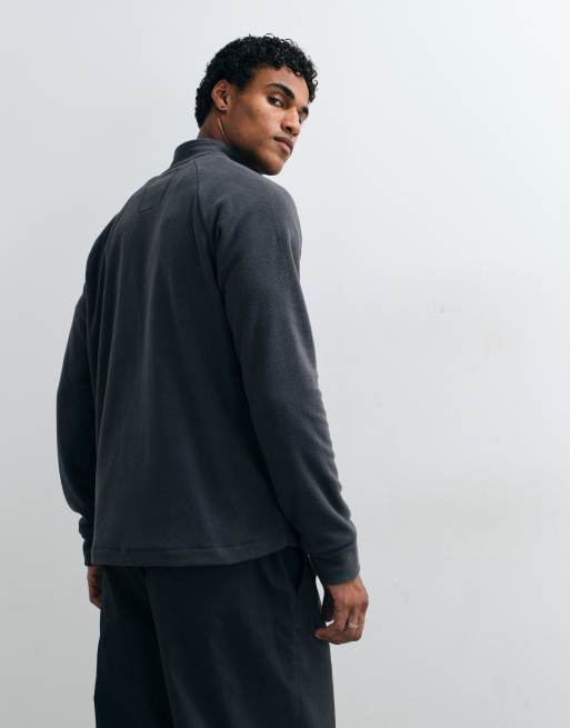 Jack & Jones fleecejack met rits in donkergrijs, 5 van 5