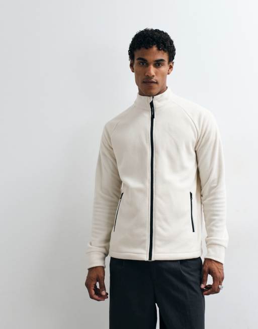 Jack & Jones fleecejacka med dragkedja i vitt, 5 av 5
