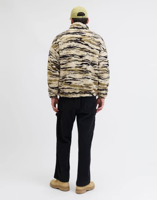 Jack & Jones – Flerfärgad, abstrakt randig fleece med dragkedja , 4 av 7