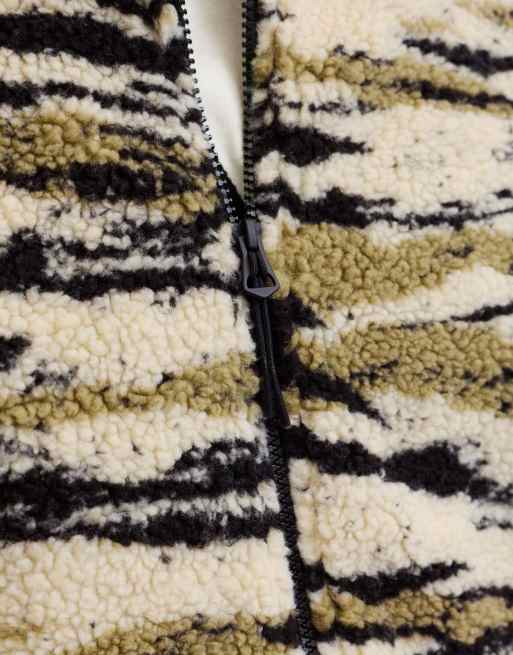 Jack & Jones – Flerfärgad, abstrakt randig fleece med dragkedja , 6 av 7