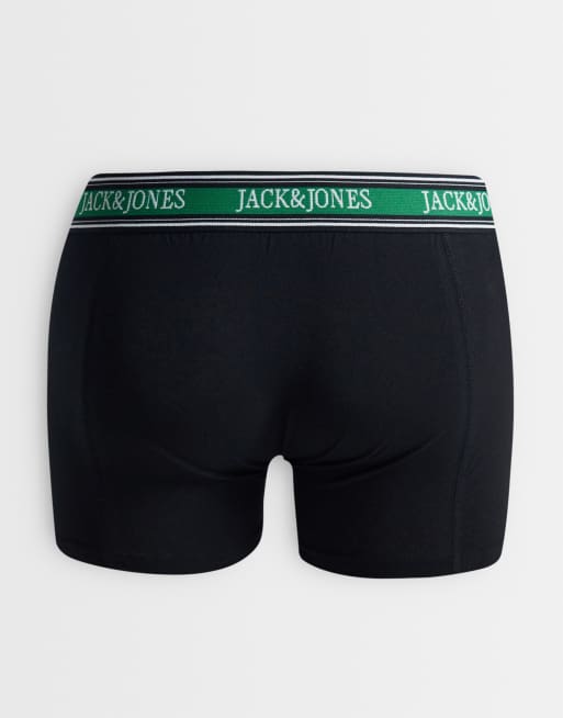 Jack & Jones – Flerfärgade boxershorts med kontrastfärgade midjeband, 3-pack, 2 av 3
