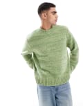 [Jack & Jones] Jack & Jones fluffy oversized jumper in green L Lima Bean Green
