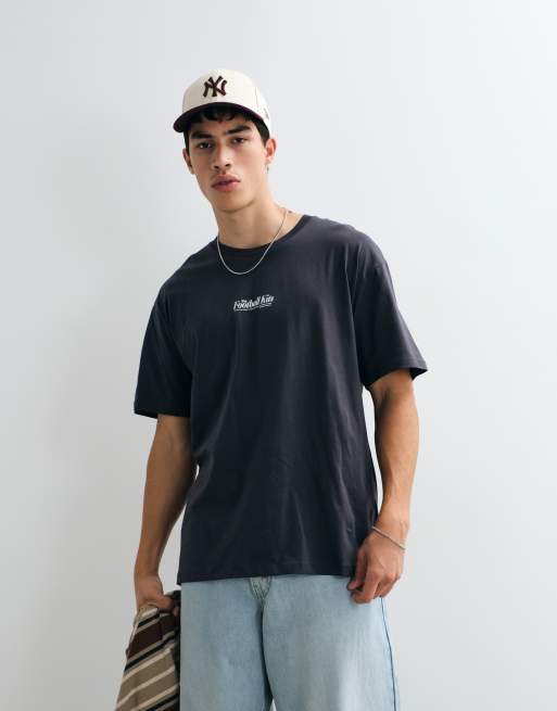 Jack & Jones football kits graphic t-shirt in grey, 5 of 5