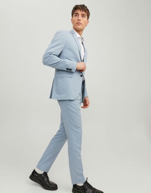 Jack & Jones Franco slim fit suit in blue, 4 of 4