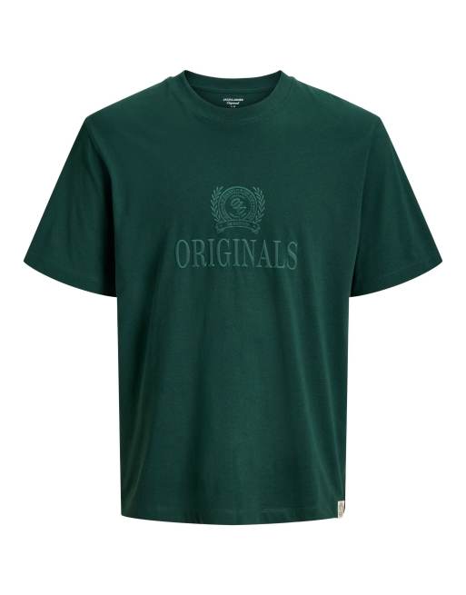 Jack & Jones Frederiksberg T-shirt à col rond coupe relaxed à manches courtes en vert, 7 de 7