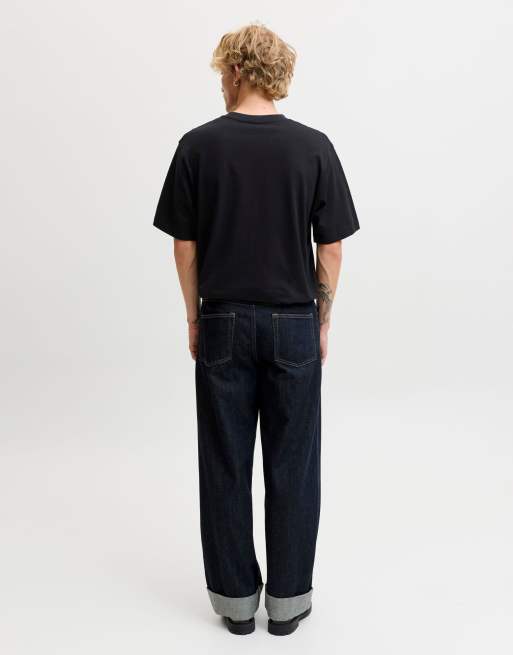 Jack & Jones Frederiksberg t-shirt relaxed fit girocollo a maniche corte nera, 2 di 7