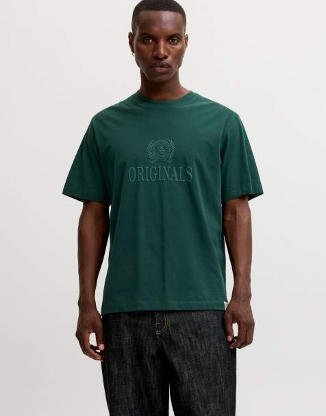Jack & Jones Frederiksberg t-shirt relaxed fit girocollo a maniche corte verde - view 1