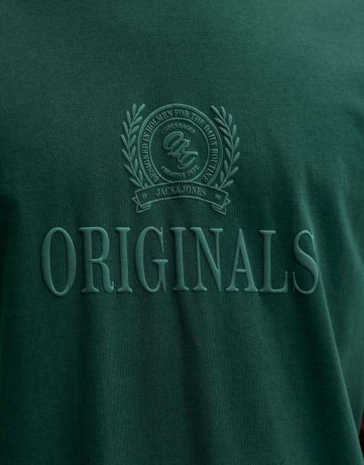 Jack & Jones Frederiksberg t-shirt relaxed fit girocollo a maniche corte verde, 5 di 7