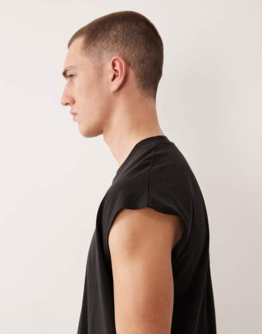 Jack & Jones front print tank top in black, 4 of 5