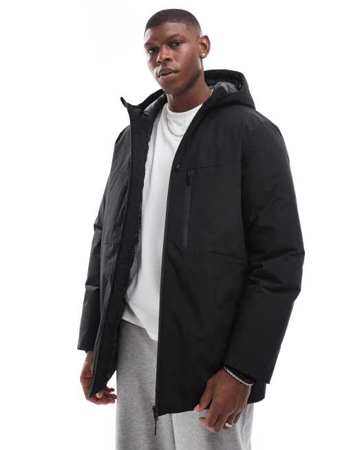 Jack Jones – Funktionaler Parka in Schwarz ASOS