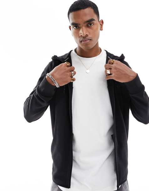 Jack & Jones – Funktionskapuzenjacke in Schwarz - view 1