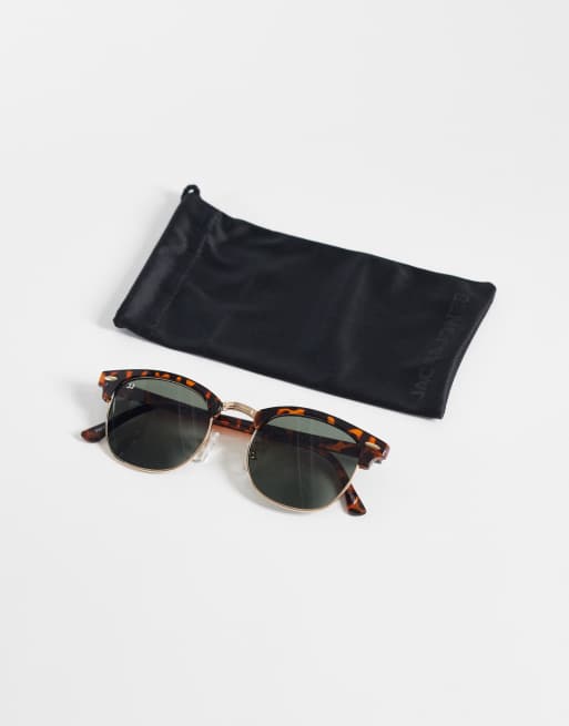 Jack & Jones - Gafas de sol marrones redondeadas, 3 de 3