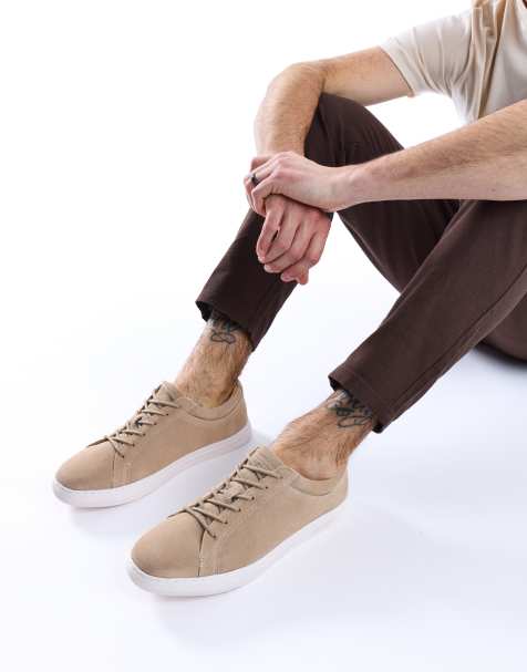 Jack & Jones – Galaxy – Brungrå sneakers i mocka - view 1