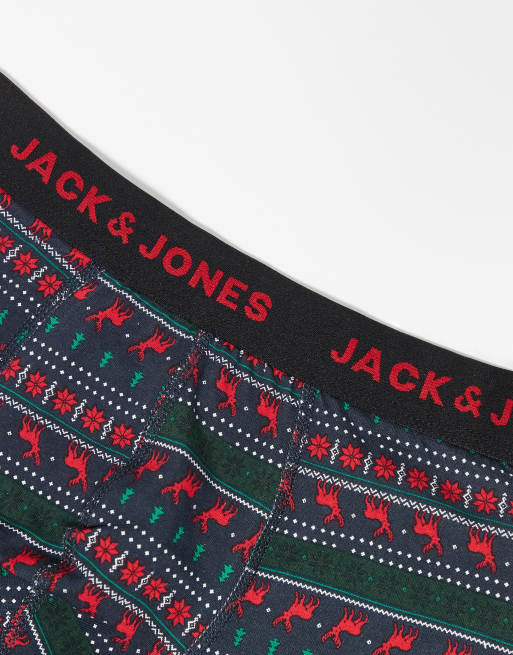 Jack & Jones - Gaveæske med boksershorts og sokker med rensdyrprint, 3 af 4