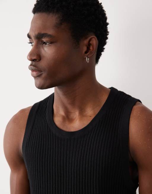 Jack & Jones - Gebreid doorschijnend hemdje in zwart, 3 van 5