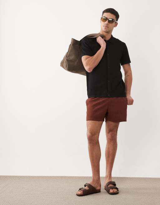 Jack & Jones - Gebreid overhemd met korte mouwen in zwart, 2 van 5