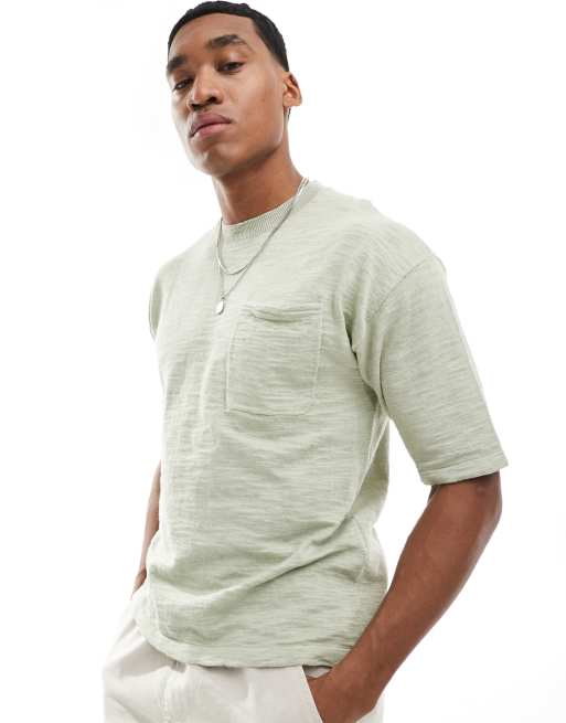 Jack Jones Gebreid oversized T shirt in mintgroen ASOS